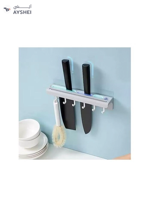 ABBASALI Wall-mounted Knife Storage Rack Kitchen Rack Multi-function Hook