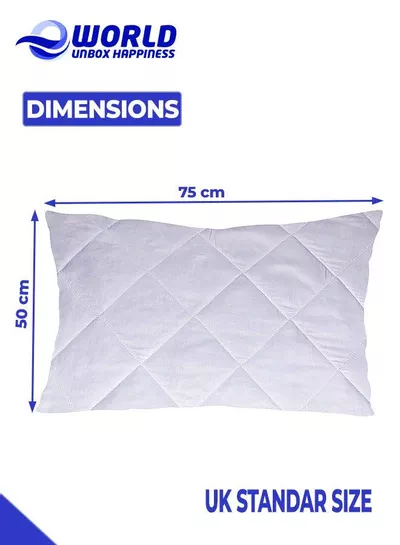 Pack of 4 Pillow Protectors - Quilted Zipped Pillow Covers - Ultra Luxe Zipped Pillow Protectors - Soft And Breathable Microfiber Pillowcase Protectors, Hypoallergenic 50x75cm-1