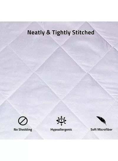 Pack of 4 Pillow Protectors - Quilted Zipped Pillow Covers - Ultra Luxe Zipped Pillow Protectors - Soft And Breathable Microfiber Pillowcase Protectors, Hypoallergenic 50x75cm-7
