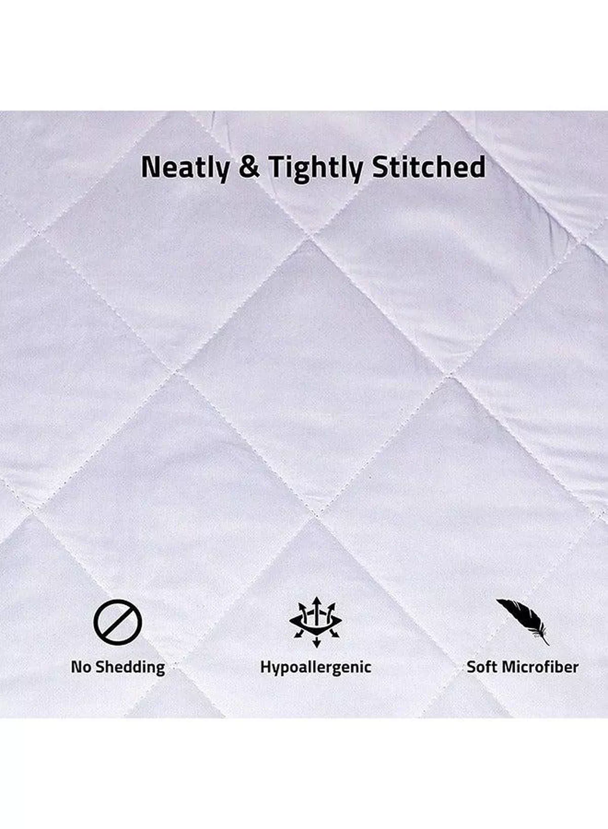 Pack of 4 Pillow Protectors - Quilted Zipped Pillow Covers - Ultra Luxe Zipped Pillow Protectors - Soft And Breathable Microfiber Pillowcase Protectors, Hypoallergenic 50x75cm-7-7