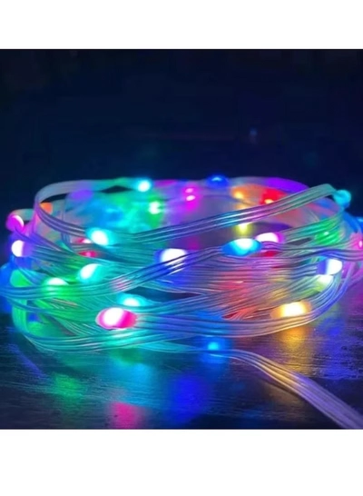 Yuwell 10M USB Led Light Smart Bluetooth RGB Light With APP Control Timer Setting Music Mode Led Light Strip For Decoration Bedroom PC And Cabinet 32.80FT Waterproof 100 LED Light Ramadan Decoration Light-7