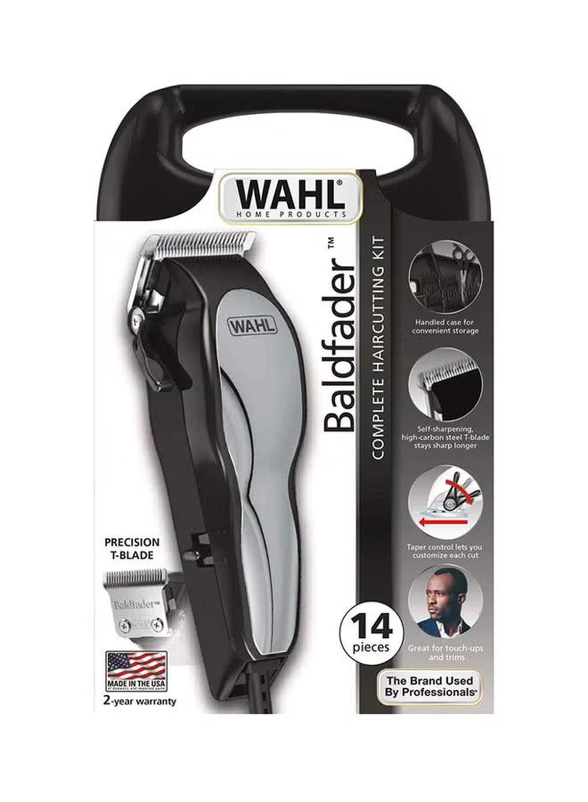 WAHL Baldfader Hair Trimmer With Accessories Kit Black-1-1