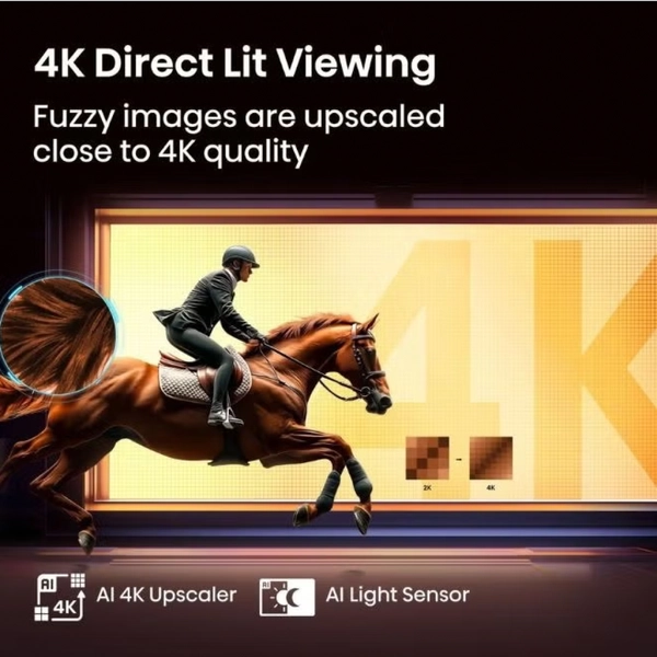 Hisense 65-Inch 4K UHD Smart TV – Ideal for Home Entertainment, Movies & Gaming | Dolby Vision & Audio, VIDAA OS, Game Mode, Bluetooth, HDMI, WiFi (65A62QS - 2025 Model) 65A61QS Black