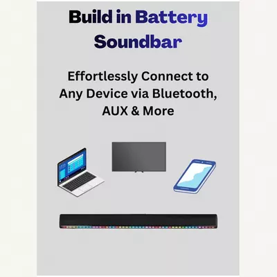 Sony Bundle Of Bravia 50-Inch X80L 4K UHD Smart Google TV With 2.0 Channel Portable Soundbar With Built In Battery & LED Lights - Ideal for Cinematic Home Theater, PS5 Pro Gaming, and Immersive Sports Streaming, Sony 50 Inch HDR TV - KD-50X80L+SOUNDBAR Black-1