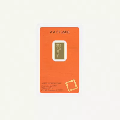 Valcambi Suisse 2.5g 24K (999.9) Pure Minted Gold Bar-3