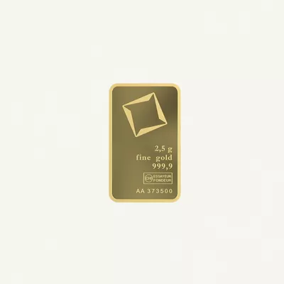 Valcambi Suisse 2.5g 24K (999.9) Pure Minted Gold Bar-1