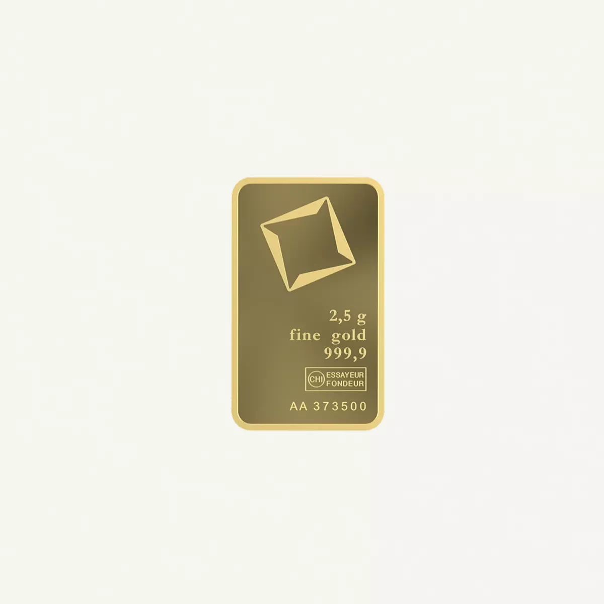 Valcambi Suisse 2.5g 24K (999.9) Pure Minted Gold Bar-1-1