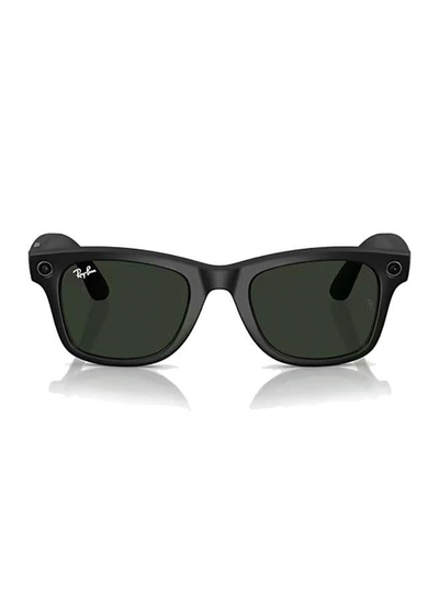 Meta Ray-Ban - Wayfarer Smart Glasses With Meta Ai, Audio, Photo, Video Compatibility - Clear/Graphite Green Transitions Lenses - Matte Black-1