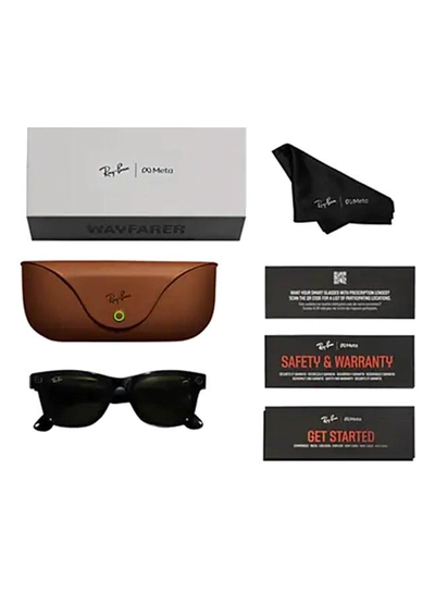 Meta Ray-Ban - Wayfarer Smart Glasses With Meta Ai, Audio, Photo, Video Compatibility - Clear/Graphite Green Transitions Lenses - Matte Black-7