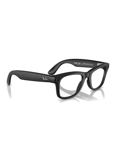 Meta Ray-Ban - Wayfarer Smart Glasses With Meta Ai, Audio, Photo, Video Compatibility - Clear/Graphite Green Transitions Lenses - Matte Black-3