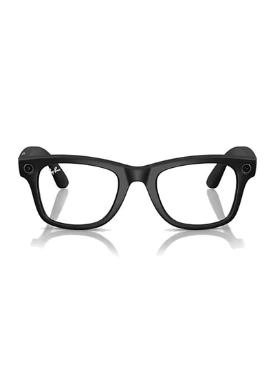 Meta Ray-Ban - Wayfarer Smart Glasses With Meta Ai, Audio, Photo, Video Compatibility - Clear/Graphite Green Transitions Lenses - Matte Black-0