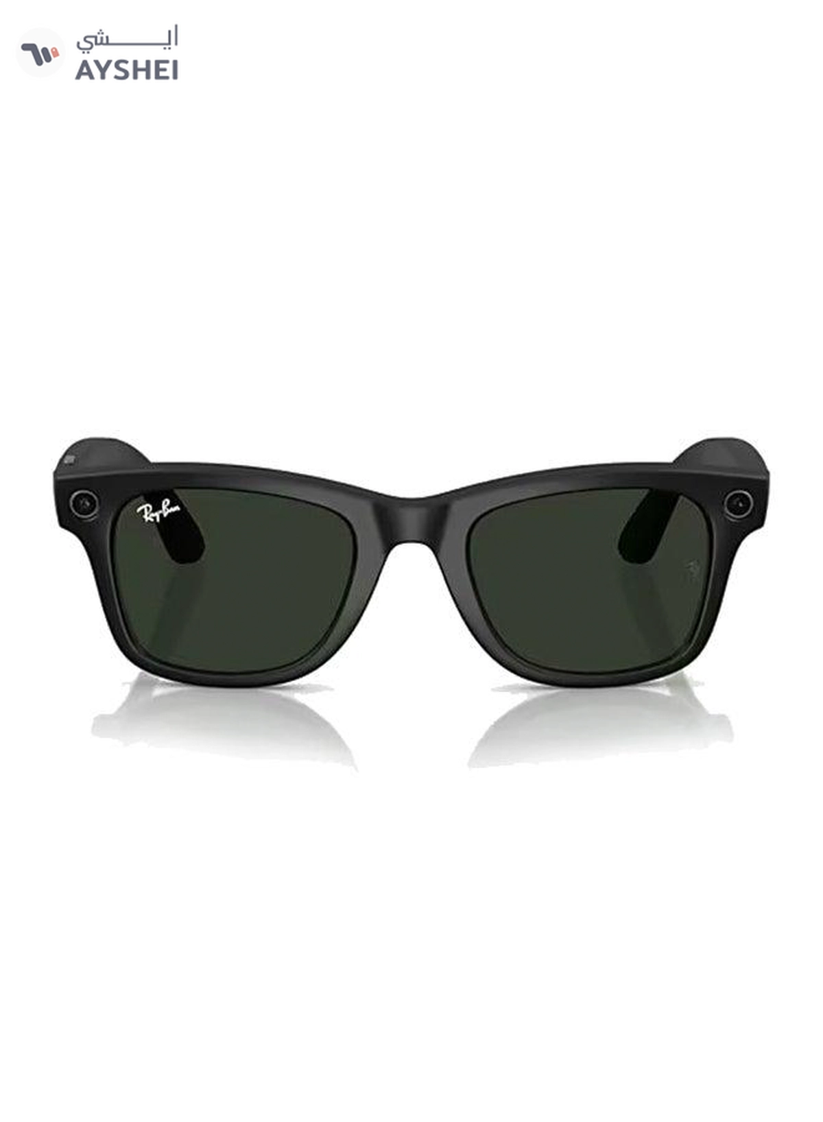 Meta Ray-Ban - Wayfarer Smart Glasses With Meta Ai, Audio, Photo, Video Compatibility - Clear/Graphite Green Transitions Lenses - Matte Black-1-1