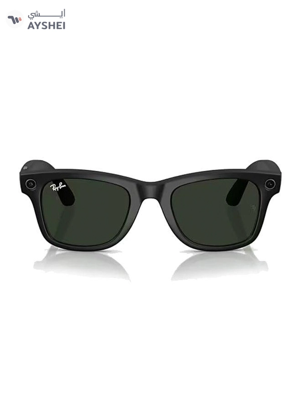 Meta Ray-Ban - Wayfarer Smart Glasses With Meta Ai, Audio, Photo, Video Compatibility - Clear/Graphite Green Transitions Lenses - Matte Black
