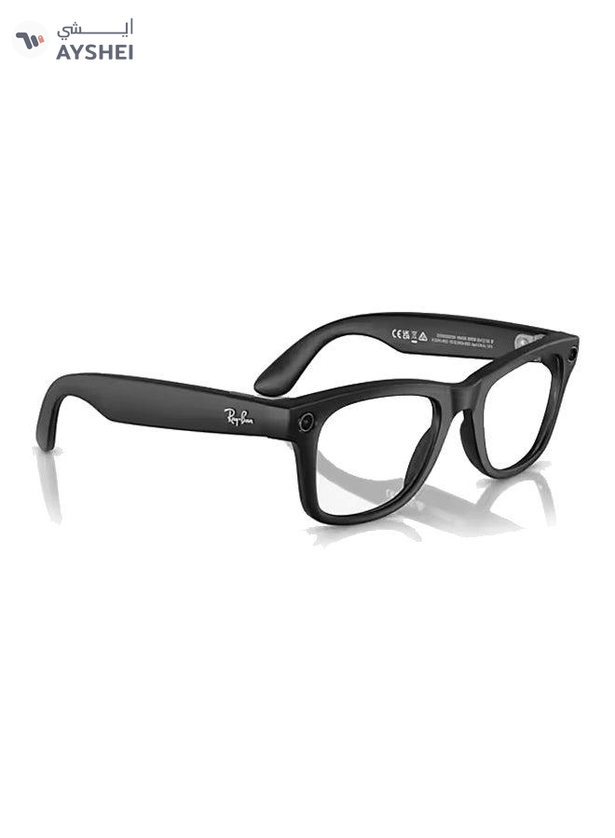 Meta Ray-Ban - Wayfarer Smart Glasses With Meta Ai, Audio, Photo, Video Compatibility - Clear/Graphite Green Transitions Lenses - Matte Black-3-3