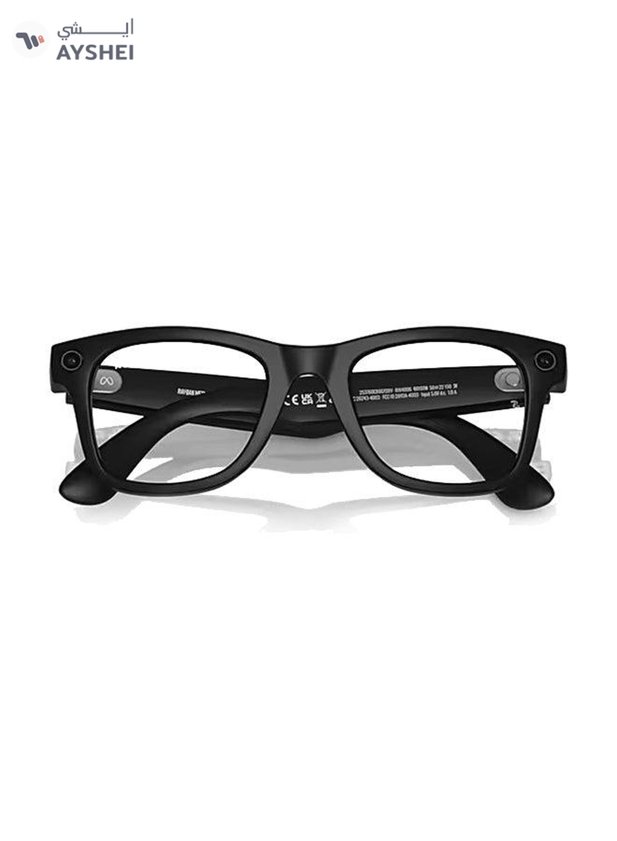 Meta Ray-Ban - Wayfarer Smart Glasses With Meta Ai, Audio, Photo, Video Compatibility - Clear/Graphite Green Transitions Lenses - Matte Black-6-6