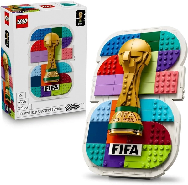 LEGO Editions FIFA World Cup 2026 Official Emblem Toy - 3D Display Model Kit w/Trophy