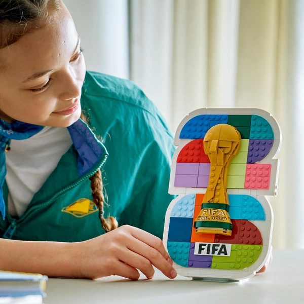 LEGO Editions FIFA World Cup 2026 Official Emblem Toy - 3D Display Model Kit w/Trophy