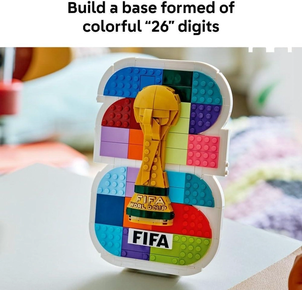 LEGO Editions FIFA World Cup 2026 Official Emblem Toy - 3D Display Model Kit w/Trophy