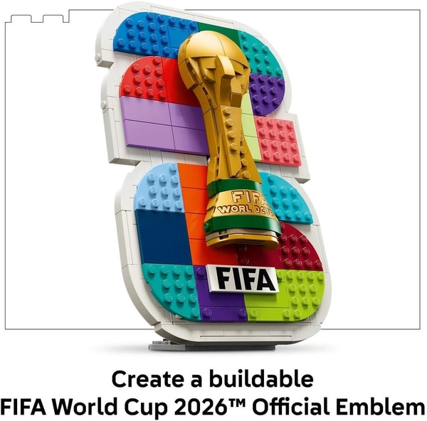 LEGO Editions FIFA World Cup 2026 Official Emblem Toy - 3D Display Model Kit w/Trophy
