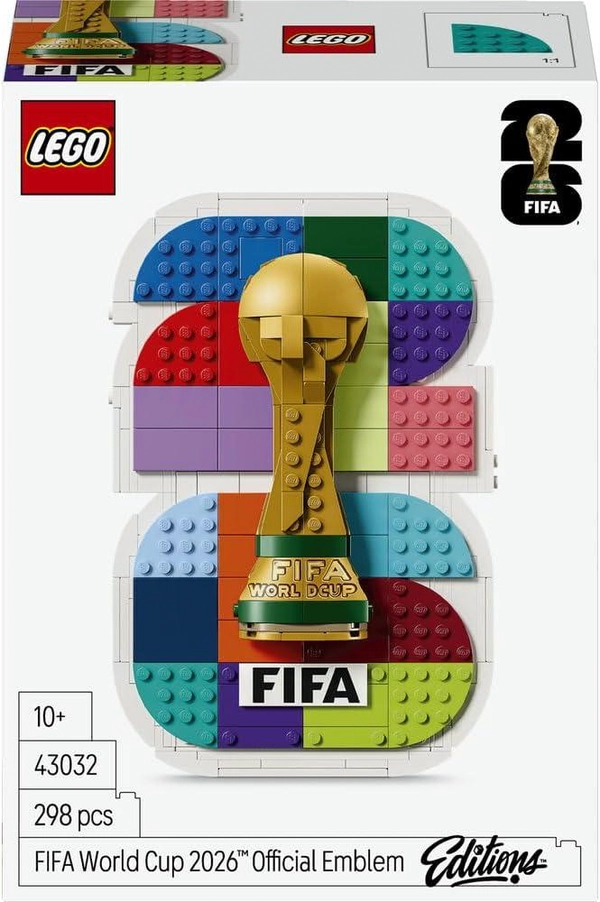 LEGO Editions FIFA World Cup 2026 Official Emblem Toy - 3D Display Model Kit w/Trophy