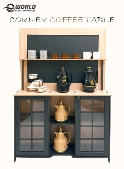 Eworld Large DIY Coffee and Corner Table with Multiple Shelves for Kitchen-0