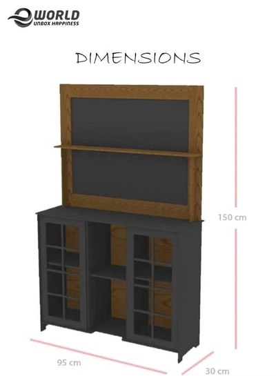 Eworld Large DIY Coffee and Corner Table with Multiple Shelves for Kitchen-1