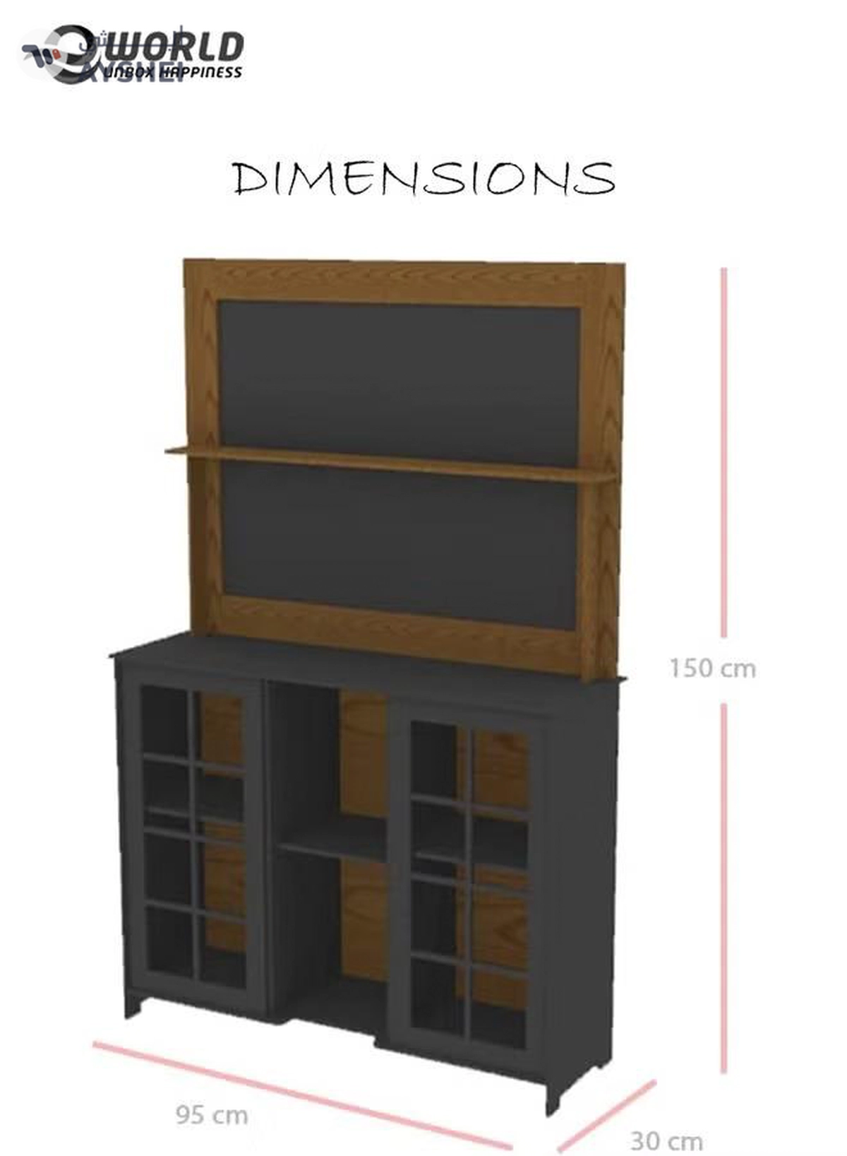 Eworld Large DIY Coffee and Corner Table with Multiple Shelves for Kitchen-1-1