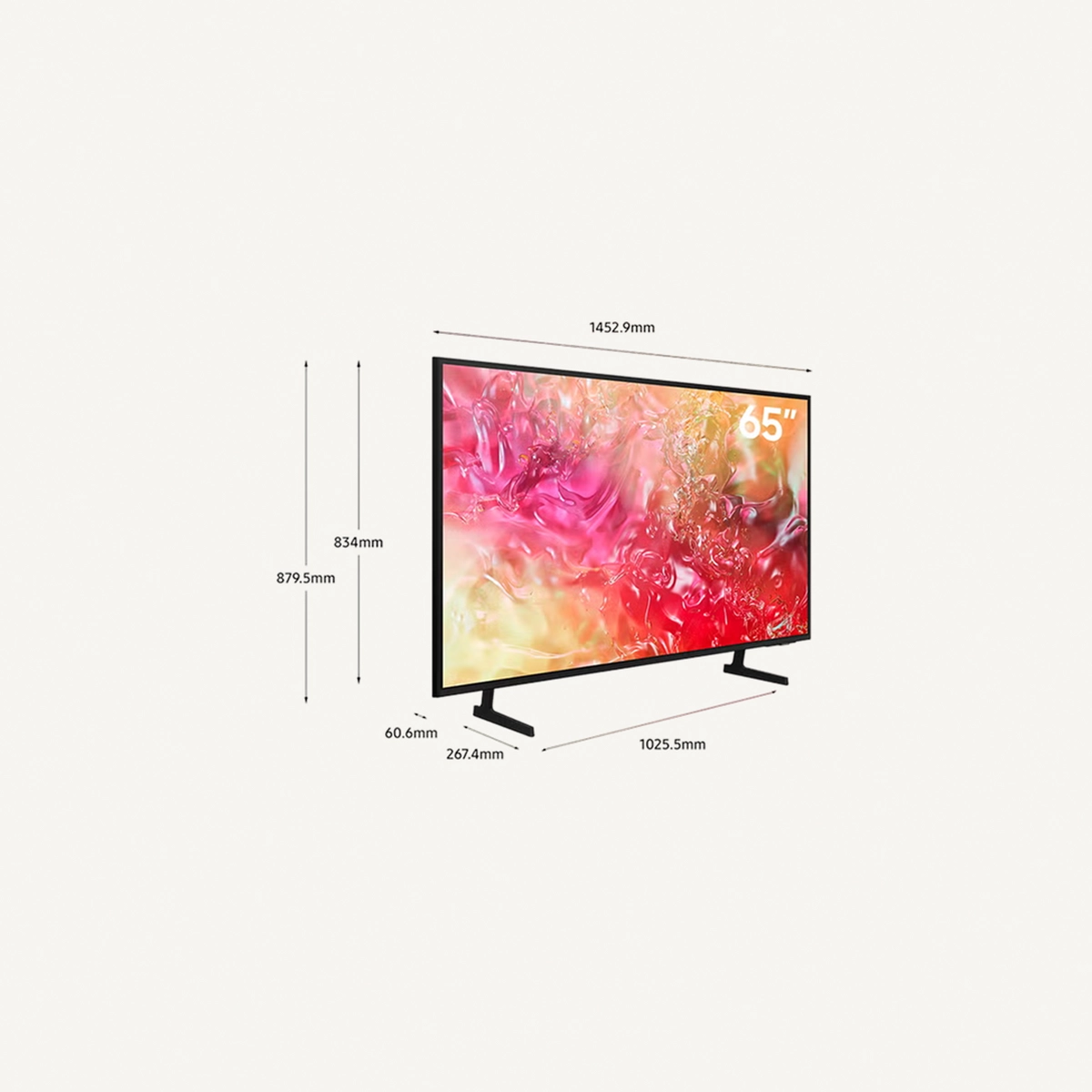 Samsung Smart TV, Crystal UHD, DU7000, 65 Inch, 2024, PurColor, 4K Upscaling, Tizen OS, Q-Symphony UA65DU7000UXZN Black-2-2
