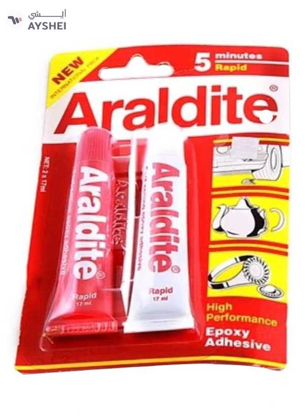 Araldite 2-Tube Epoxy Adhesive Red 17mm Red 17mm