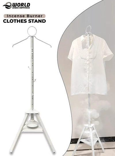 Eworld Sturdy Clothes Incense bakhoor Burner Stand, Alloy Steel Hanger with cloth Hooks -0