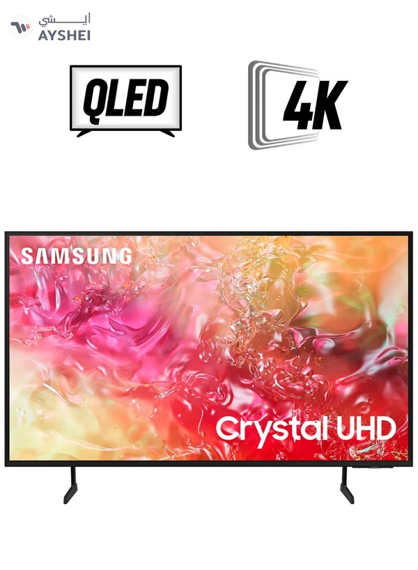 Smart TV, Crystal UHD, DU7000, 50 Inch, 2024, PurColor, 4K Upscaling, Tizen OS, Q-Symphony (UAE Version) UA50DU7000 Black