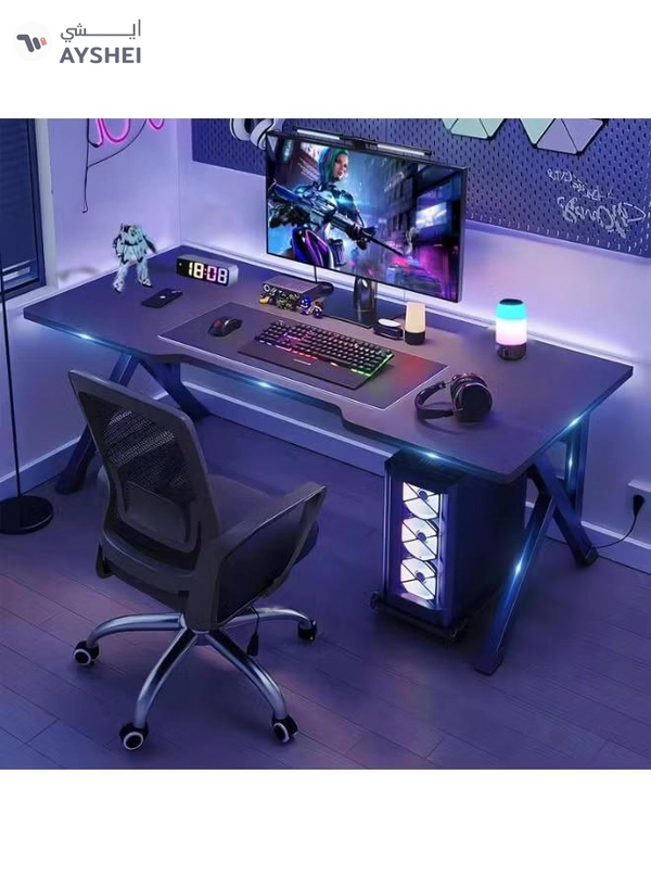 DubaiGallery Gaming table, gaming desk, gaming and home office table, computer desk and table with K-shaped carbon fiber top, high quality and easy to install