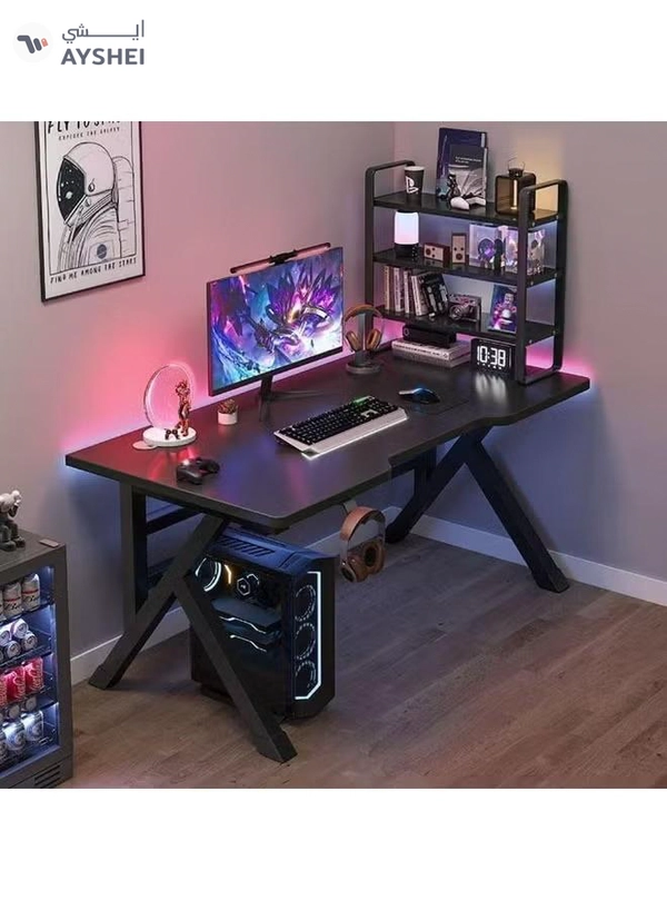 DubaiGallery Gaming table, gaming desk, gaming and home office table, computer desk and table with K-shaped carbon fiber top, high quality and easy to install