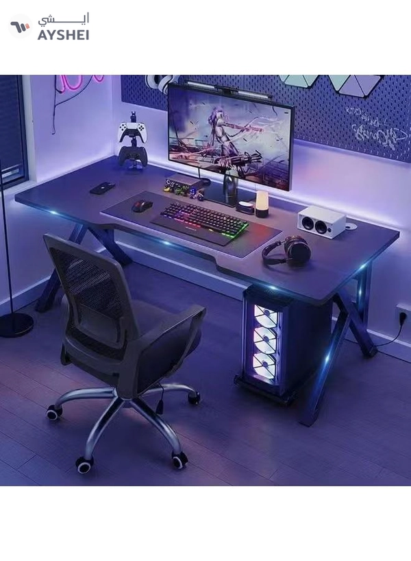 DubaiGallery Gaming table, gaming desk, gaming and home office table, computer desk and table with K-shaped carbon fiber top, high quality and easy to install