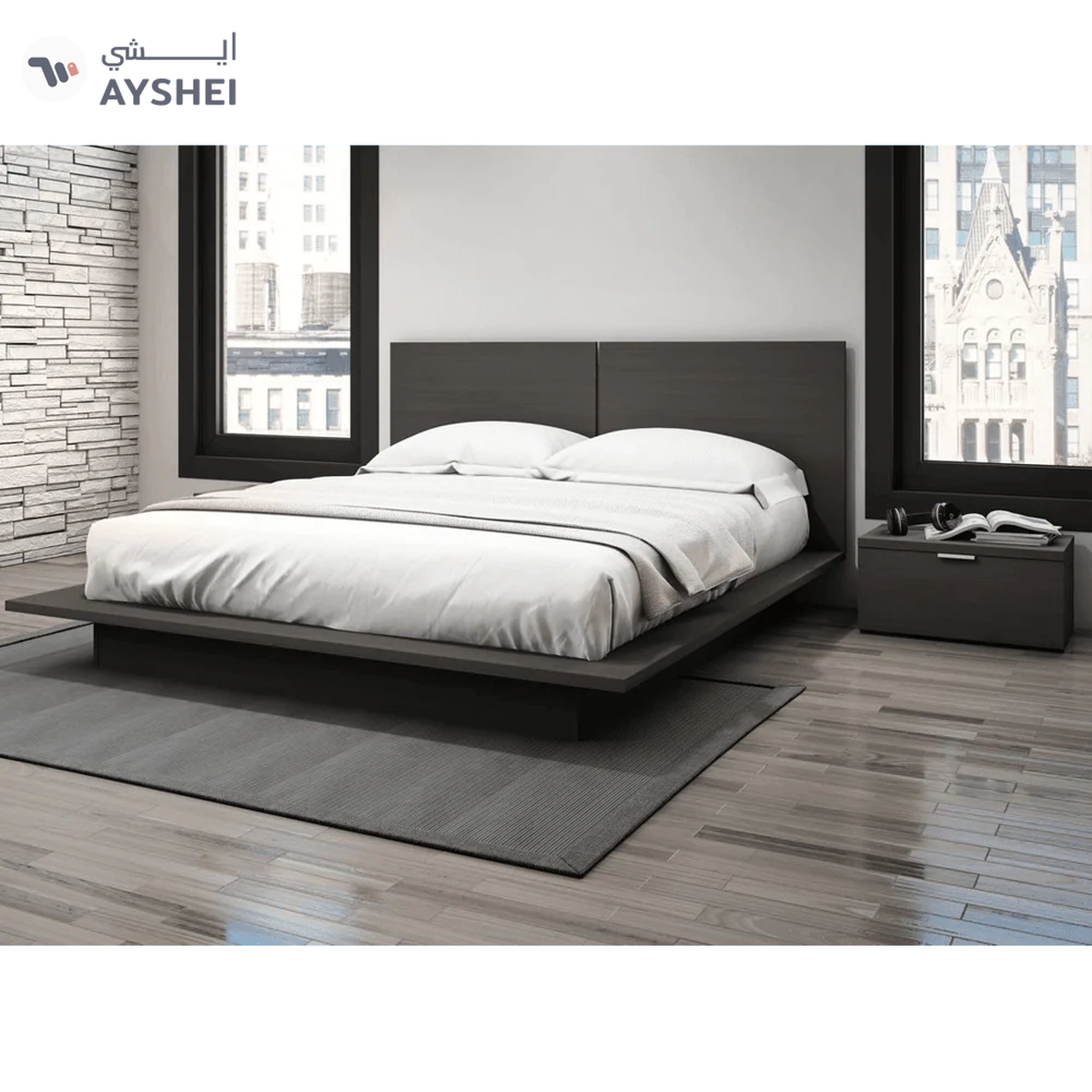 Denilia, Bed with 2 side tables & chest of drawers-5-5