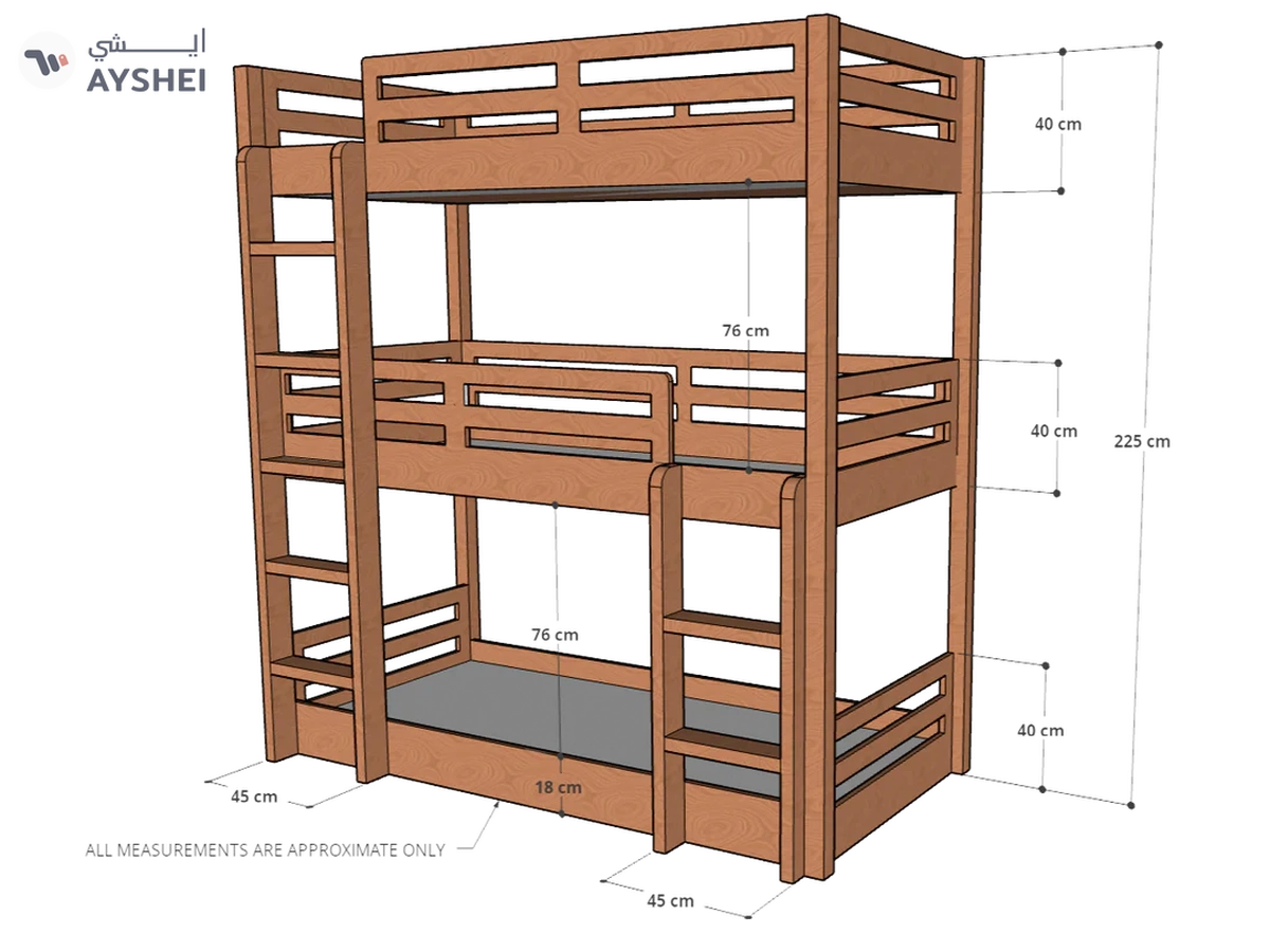 Triple Delight Bunk Bed-5-5