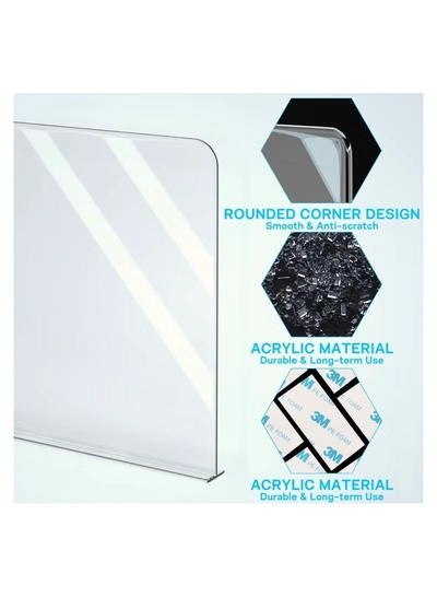 Eworld Pack of 6 Clear Acrylic Shelf Dividers for Efficient Closet Organization-5