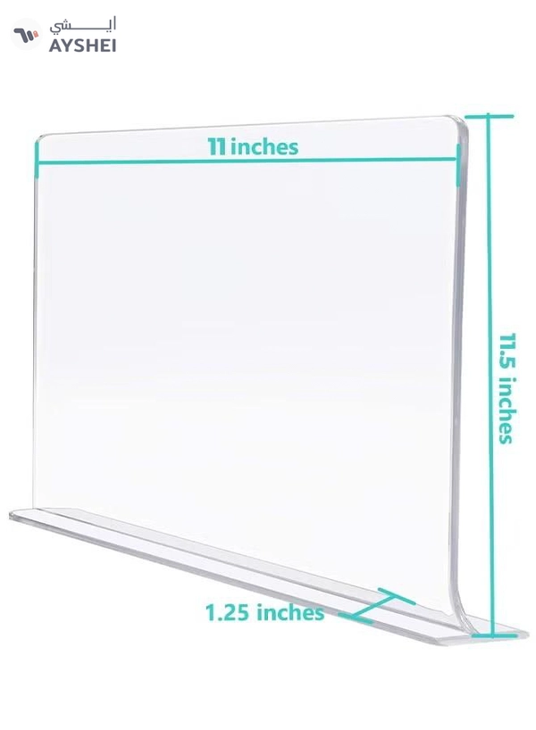 Eworld Pack of 6 Clear Acrylic Shelf Dividers for Efficient Closet Organization