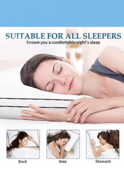 Set of 2 Premium Down Alternative Filled Bed Pillows in White with Breathable Cover, Double Piping, and Plush Bounce-Back Design-4