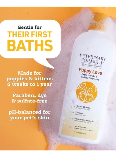  Veterinary Formula Synergy Labs Veterinary Formula Solutions Puppy Love Extra Gentle & Tearless Shampoo 17oz - 503ml-4
