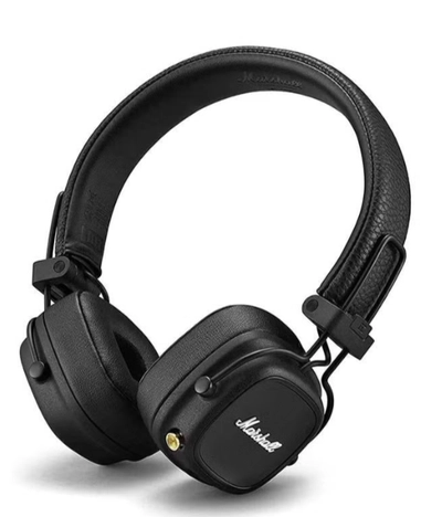 Marshall Major IV Foldable Bluetooth Wired/Wireless 80+ Hours of Playtime Headphones Black-0