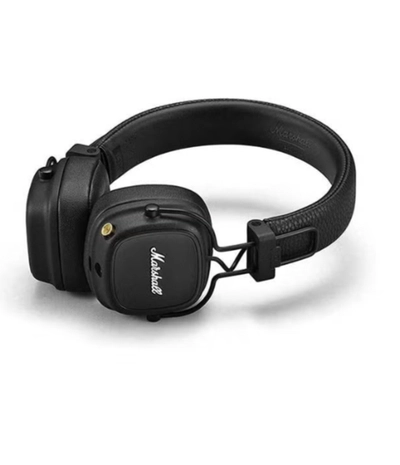 Marshall Major IV Foldable Bluetooth Wired/Wireless 80+ Hours of Playtime Headphones Black-1