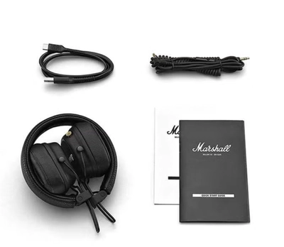 Marshall Major IV Foldable Bluetooth Wired/Wireless 80+ Hours of Playtime Headphones Black-5