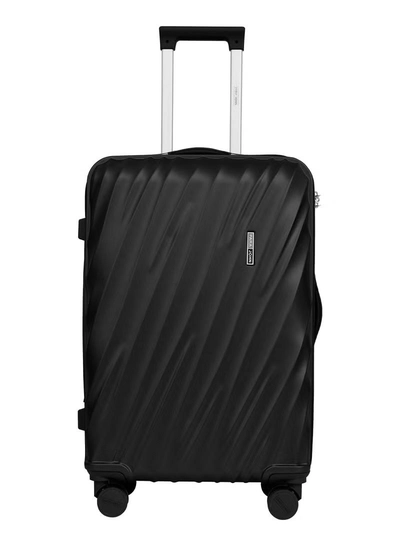 PARAJOHN Swirl Series 3 Pcs ABS Luggage Trolley Set - Black-1