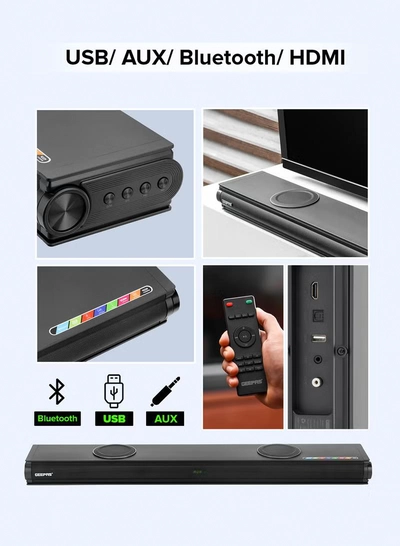 GEEPAS Portable Sound bar System GMS11152 Black-5