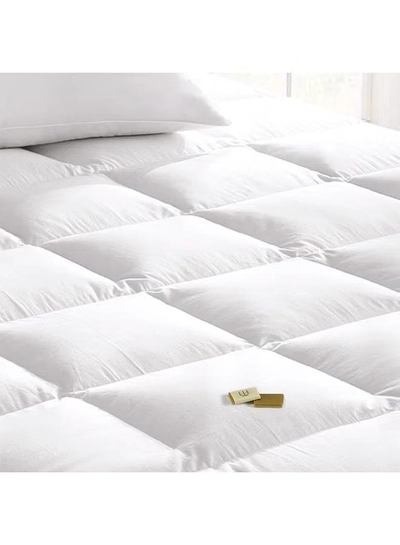 In-House One Layer Microfiber Mattress Topper 8 cm With Rubber Frame Microfiber White 200x180cm-1