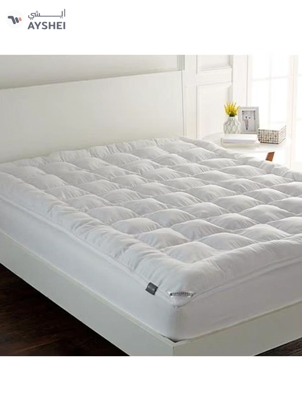 In-House One Layer Microfiber Mattress Topper 8 cm With Rubber Frame Microfiber White 200x180cm