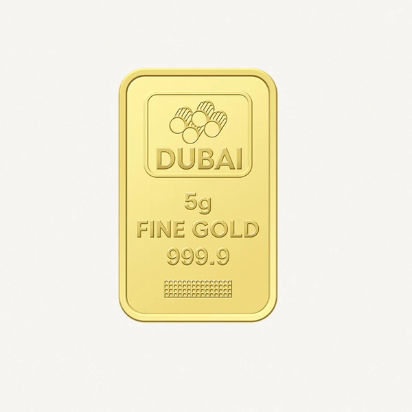 Dubai Gold 5 Grams Pure 999.9 Fine Gold Bar - Variable Design