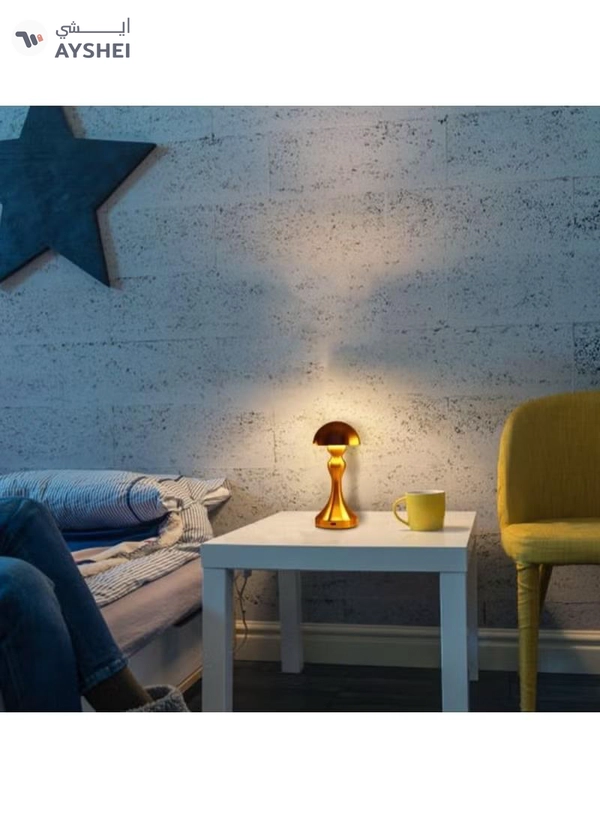 Yuwell Touch Sensor Bar Table Lamp Portable Cordless Rechargeable Battery LED Table Lamp Night Lights Bedroom Bedside And Restaurant 3 Light Intensities Tactile Switch