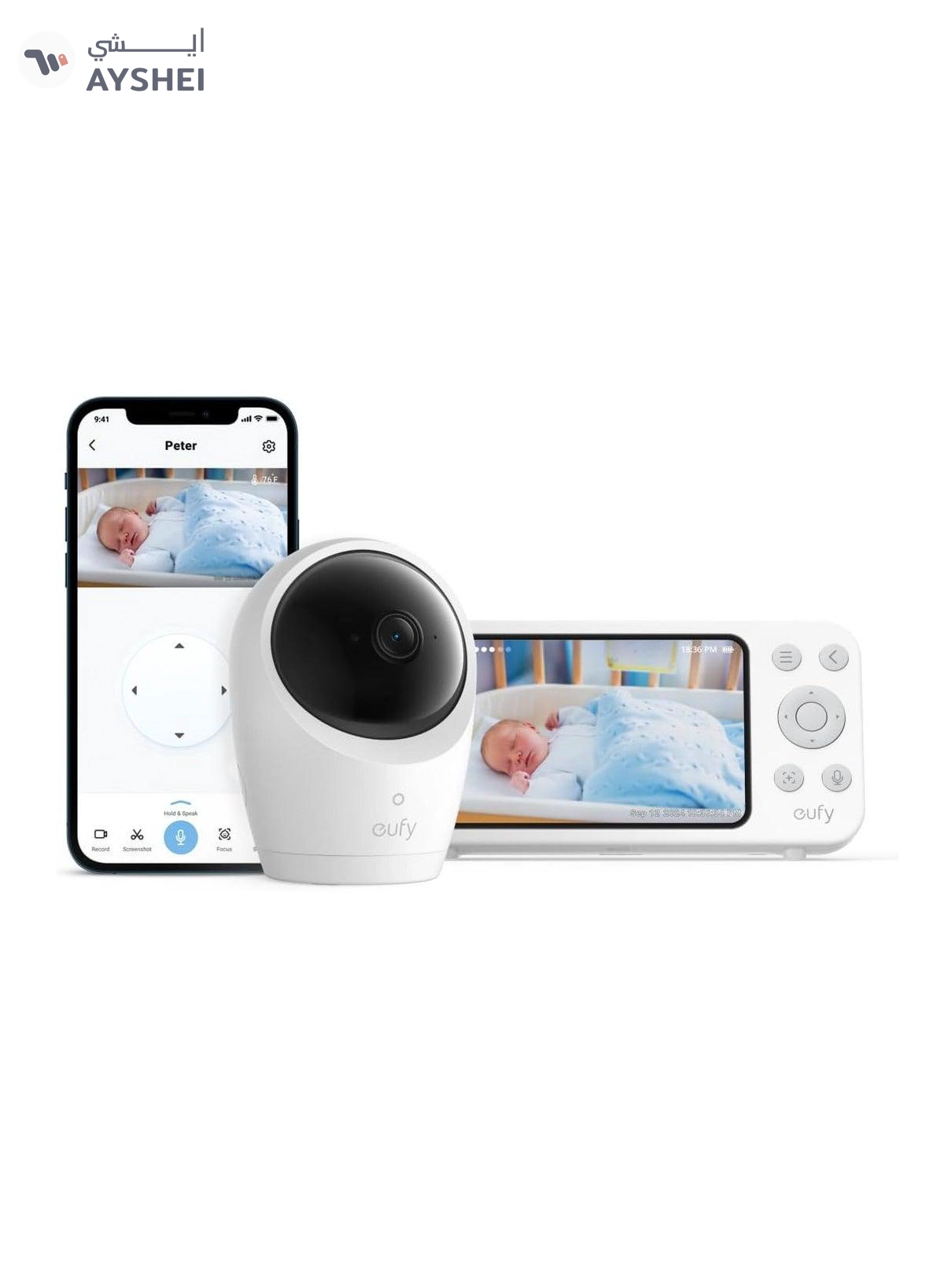 eufy Baby Monitor E20 with 2K Camera, Hybrid-0-0